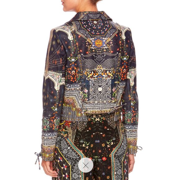 NWT Camilla Studded Leather Biker Jacket Behind Closed Doors S - Picture 6 of 14